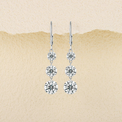 Top-gehalte Moissanite Luukse en Modieuse Lig Luukse Juweliersware Silwer Oorknoppies S925 Versilwerde Platinum