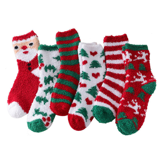 Fashion Simple Coral Fleece Christmas Stockings Gift Box