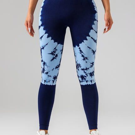 Tie-dye Women's Yoga Leggings With High Waistband, Moisture-Wicking, And Stretchy, Perfect For Outdoor Activities And Fitness