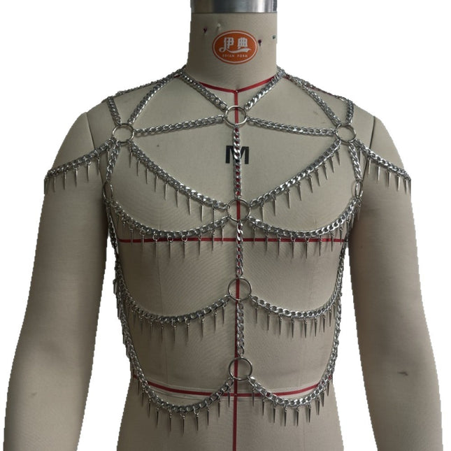Mans Lyfkettings Mode Multi-laag Kwassieketting Halter