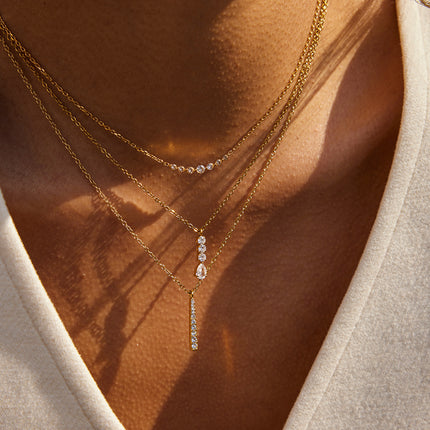 Titanium Steel Zircon Necklace Womens Jewelry Stainless Steel Earrings That Wont Fade