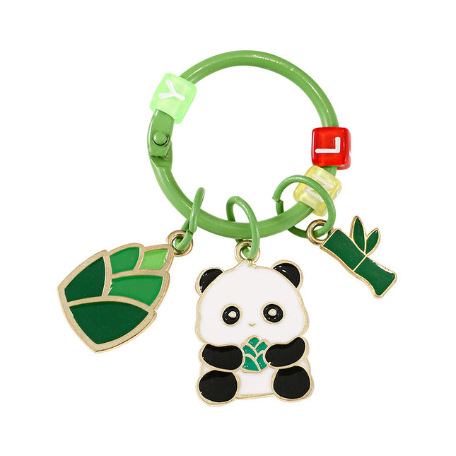 Creative Cartoon Panda Tag Pendant Cute Car Key Ring