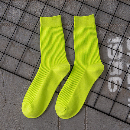 Men's Cotton Socks Men's Solid Color Sport Mid-calf Length Sock