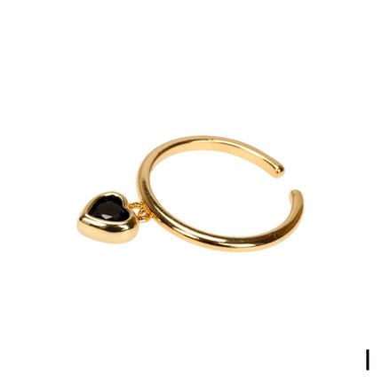 Women's Fashionable Design With Micro Heart-shaped Zircon Ring
