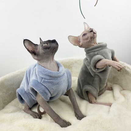 Sphinx Hairless Cat Flannel Thermal Four-legged Jacket