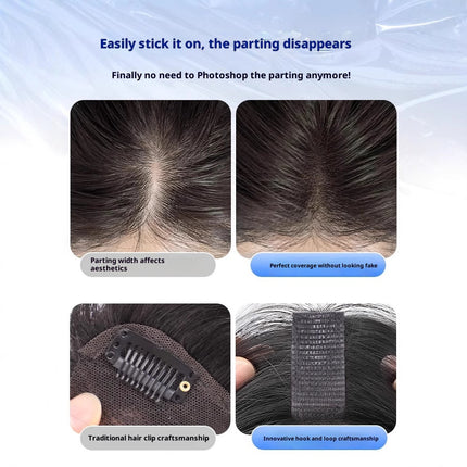 Velcro Head Real Hair Bangs Wig Set