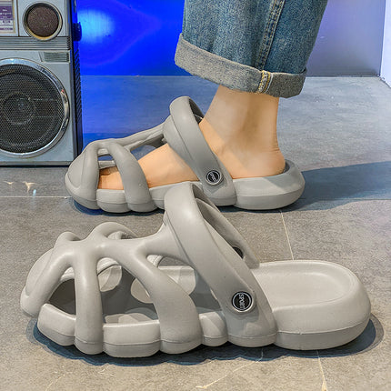 Closed-toe Slippers Men's Summer Outdoor Coconut Lightweight Driving Hole Shoes