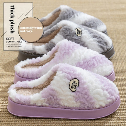 Vroue se Warm Glyvaste Stil Fluweel Katoen Pantoffels