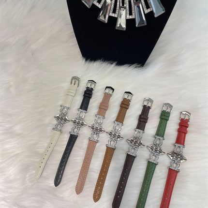 Woven Metal Diamond Strap Suitable For Watch Leather Wristband