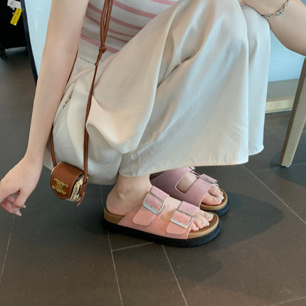 Informele Somerdrag vir Vroue Birkenstock-skoene Gordelgesp-halfpantoffels