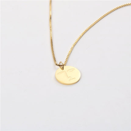 Women's Vintage Statement Gold Coin Necklace