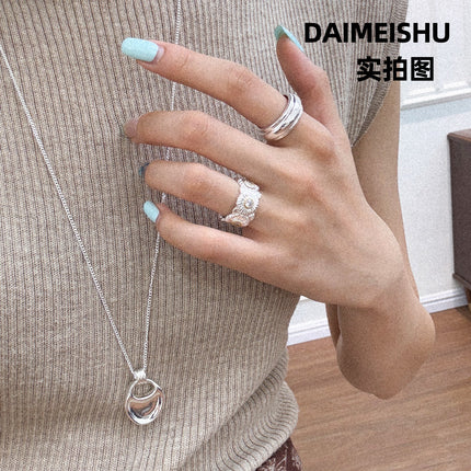 Vintage Fashion Versatile Micro-Inlaid Zircon  Ring For Women, Light Luxury Unique High-End Adjustable Open Ring