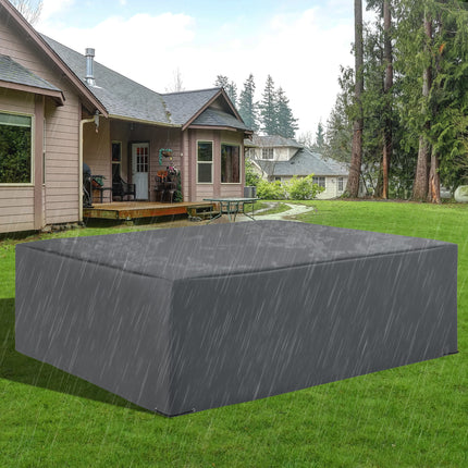225x210cm Buiten Tuin Rottang Meubels Beskermende Oortreksel Water UV-bestand Grys
