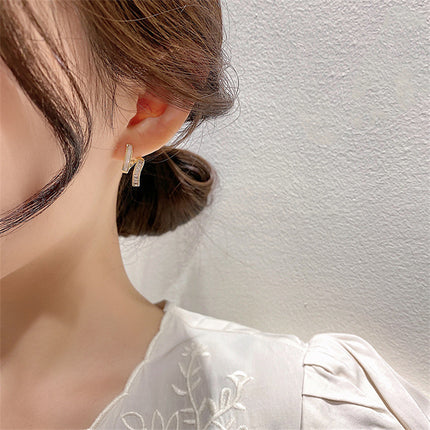 S925 Silver Needle Korean Niche Design Earrings Female Autumn Simple