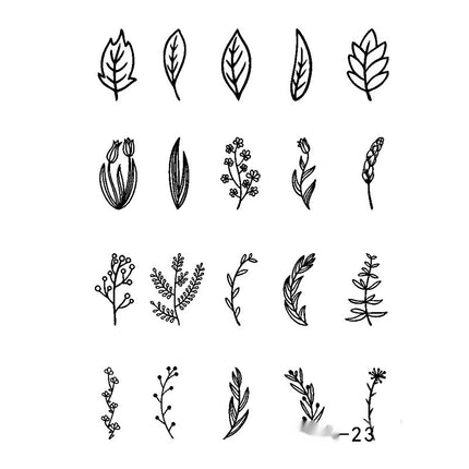 Herbal Juice Tattoo Sticker Sweat-proof Non-reflective Finger Niche Stickers