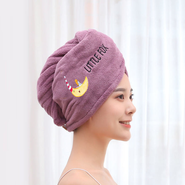 Home Daily Simple Embroidered Hair Drying