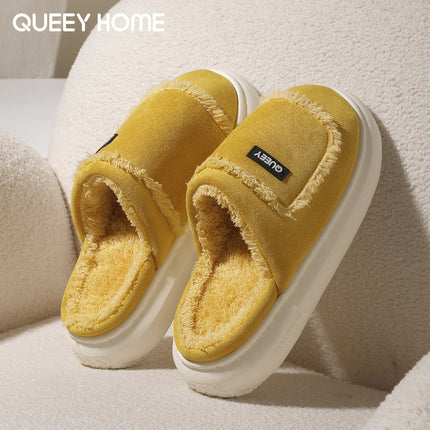 Vroue se Warm Glyvaste Suede Katoenpantoffels