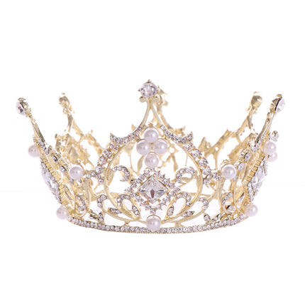 Barok Trou Tiara Kroon Vierkant Diamant Ronde Prinses Kroon