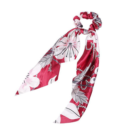 Fashion Long Streamer Printed Fabric Tie Hair Accessory For Ponytail Tie-up Hair Top Cuft