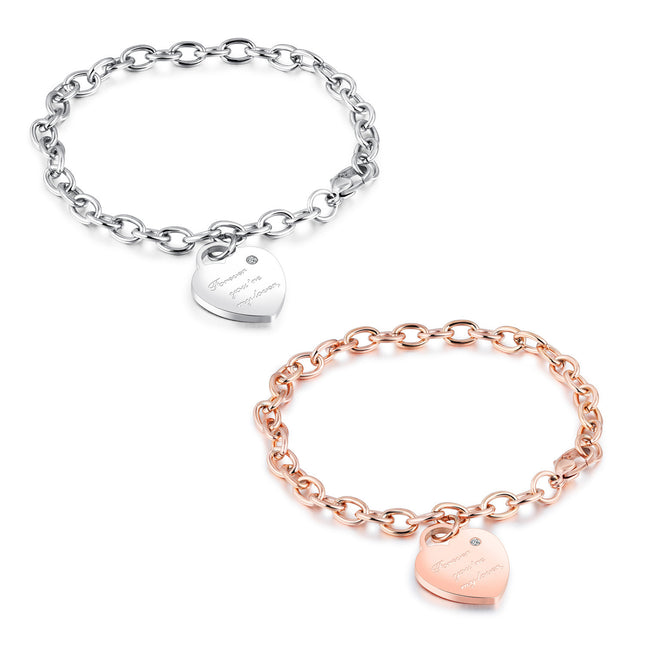 Titanium Steel Rose Gold Plated Bracelet