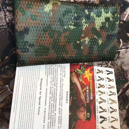Camouflage Outdoor Net Scarf Camouflage Multicolor