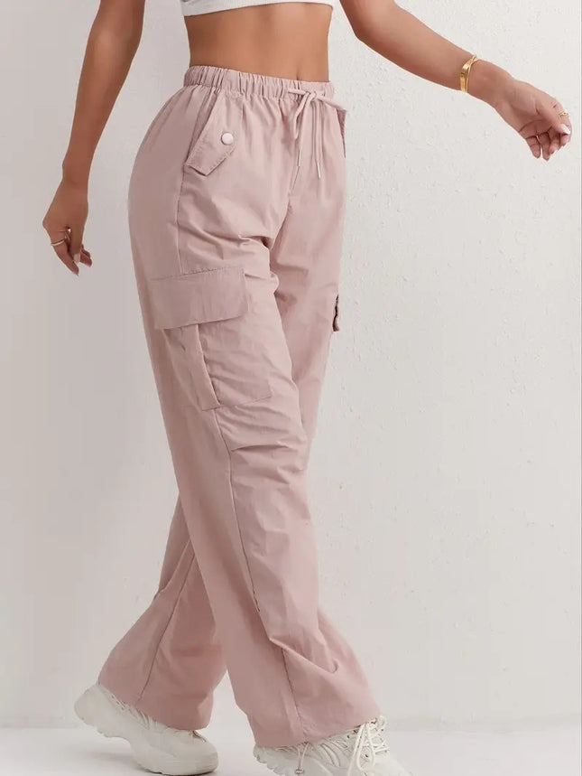 High Waist Drooping Quick-drying Leisure Wide Leg Track Pants