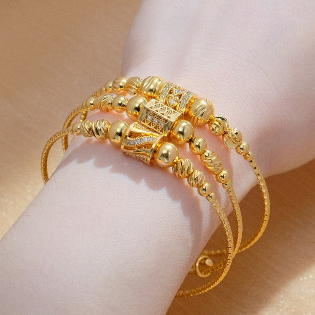 Ronde Sferiese Afrikaanse Arabiese Goue Vroue-armband