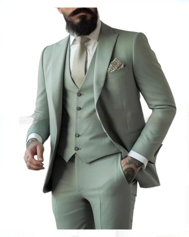 Men's Casual Business Wedding Three-piece Suit