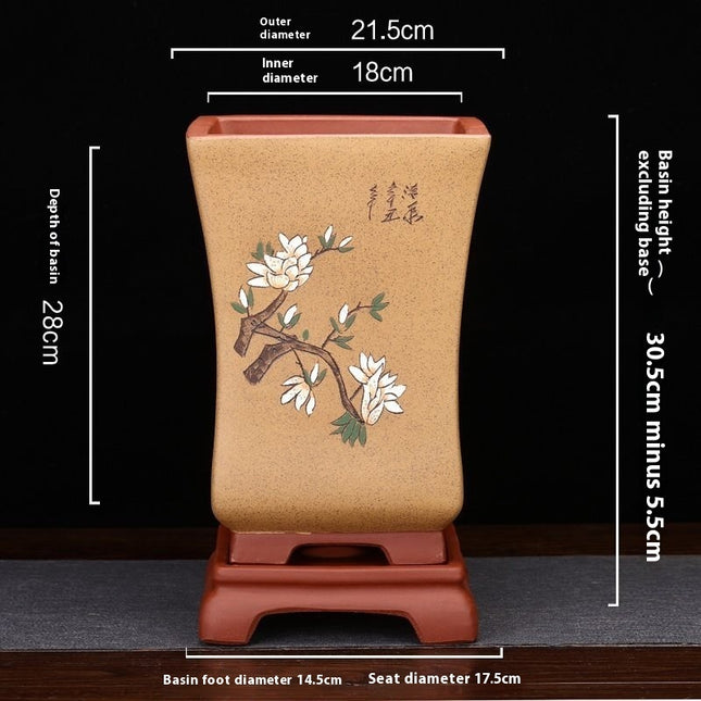 Hexagonal Large Ceramic Flowerpot