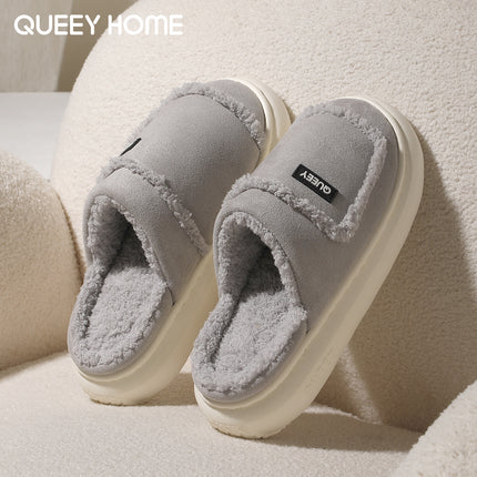 Vroue se Warm Glyvaste Suede Katoenpantoffels