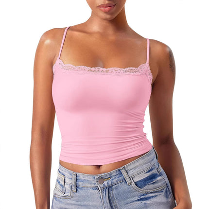 Women's Lace Camisole Square Collar Sexy Sleeveless Top