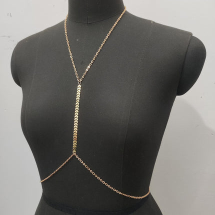 Lente- en Herfs-langmou-trui saam met 'n lyfketting