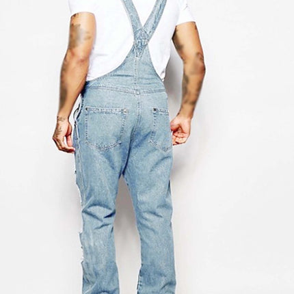 Fashion Men's Sling Denim Romper