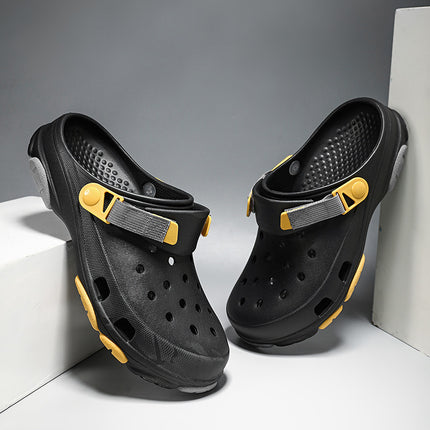 Men's Summer Wear Thick Bottom Increased Closed Toe Coros Slippers