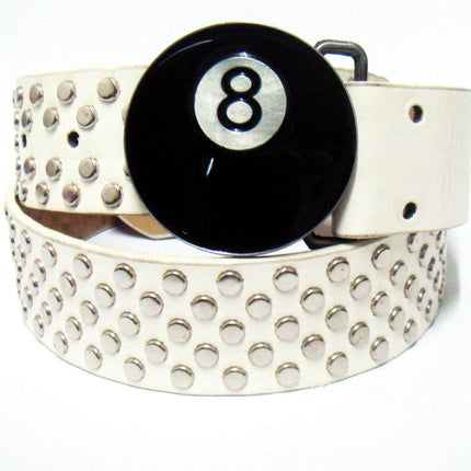 Men's Belt New Black 8 Graffiti Riveted Pant Strap