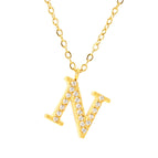 Golden N With Chain / 18k Gold Plating
