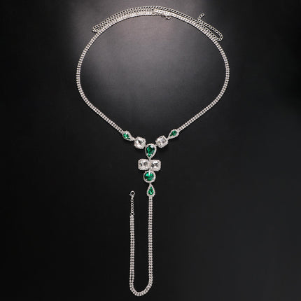 Nagklub Strass Lyfkettings Lady Sexy Lvzuan Druppelvormige T-rug