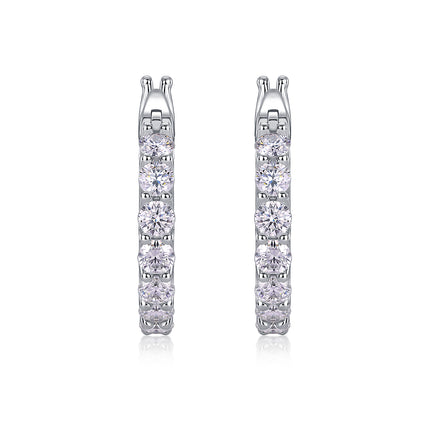 Stars - Top-quality Moissanite Luxury And Fashionable Light Luxury Jewelry Silver Stud Earrings S925 Silver Plated Platinum