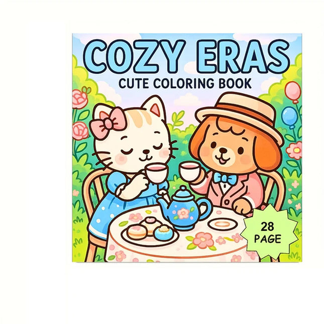 28 Pages Cutie Coloring Book Coloring Book For Adult Stress Reduction Colouring Book Valentine's Day Gifting, Birthday Party Gift, Drawing Supplies, Christmas Gift, Back To School Supplies