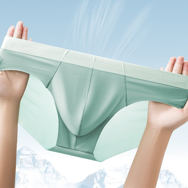 Men's Ice Silk Seamless Briefs Nude Feel Sports Style