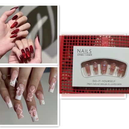 Cat's Eye Nail Patch Red Solid Color