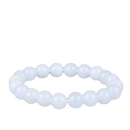 Hotan Wit Jade Bokvet Ronde Krale Armband
