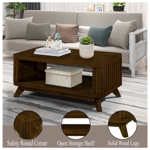 Reghoekige Hout Koffietafel