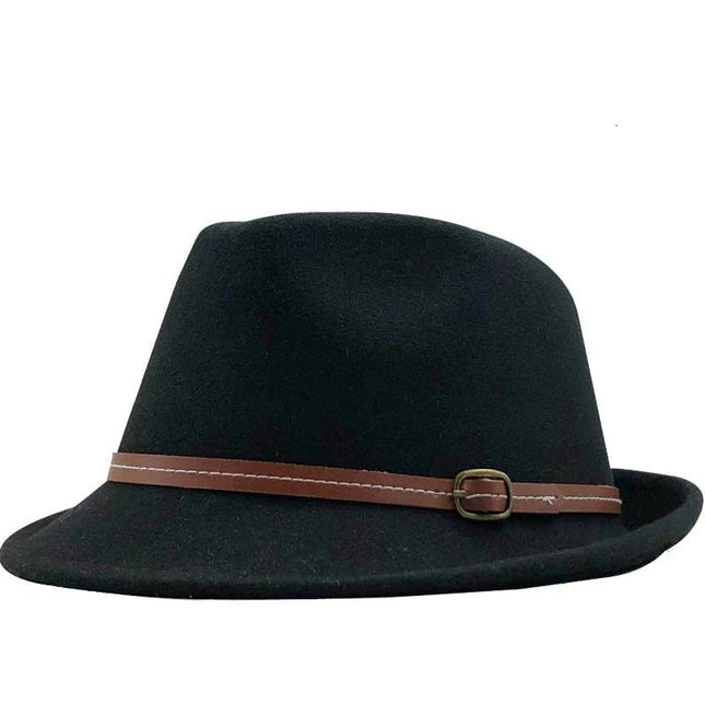 Woolen Hat British Retro Jazz Hat Fashion Casual Belt Small Top Hat