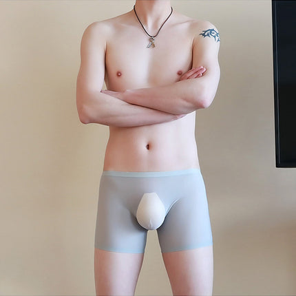 Men's Sexy Boxer Transparent Ice Silk