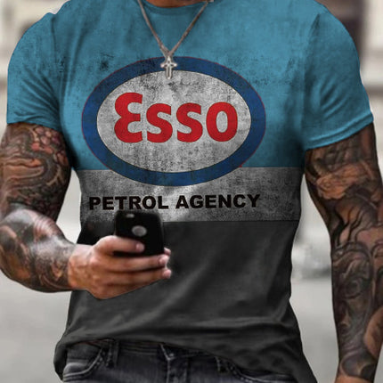 European And American Men's Youth Sports Plus Size 3D Printed Polyester T-shirt