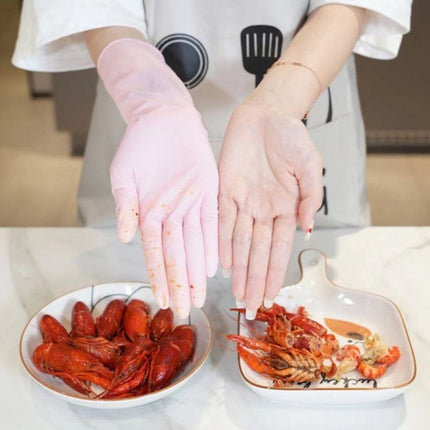 Men And Women Waterproof Durable Kitchen Dishwashing Work Latex Gloves