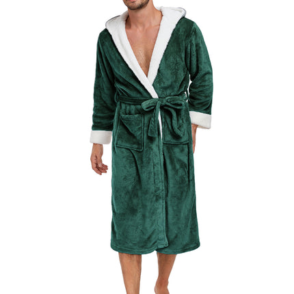 RONGTAI Ladies Long Fleece Bathrobe