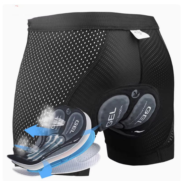 Men's Cycling Black Shorts Breathable