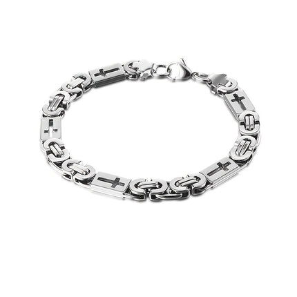 Kruisuitgekerfde Vlekvrye Staal Armband Vir Vroue